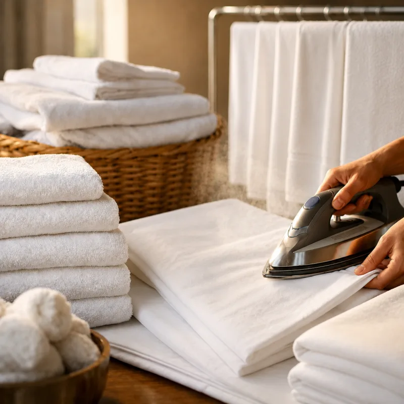 Gestion du linge hôtelier pour location Airbnb - L.A Conciergerie Prestige Normandie